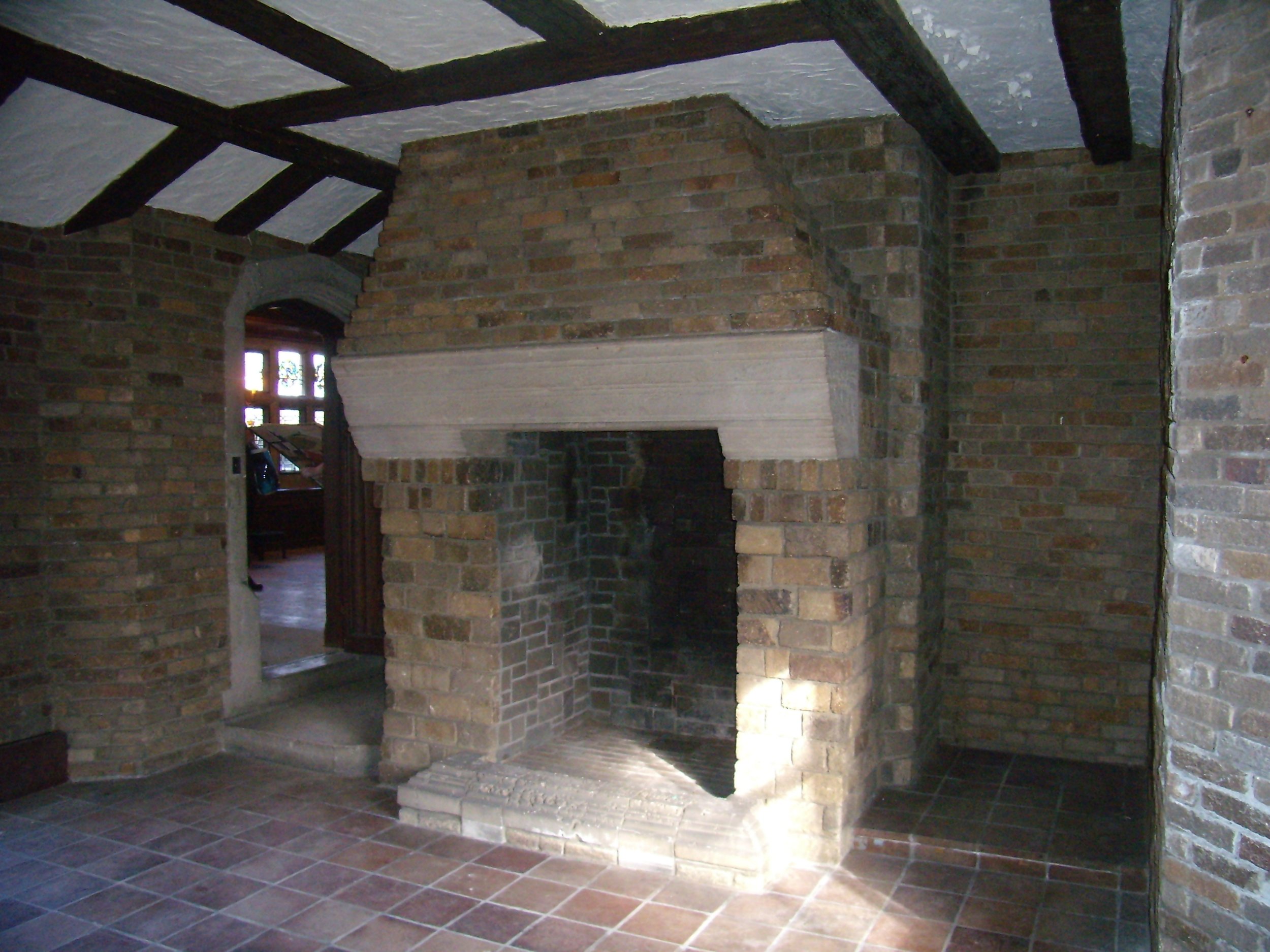 1-2012 BEFORE view of fireplace Room 5.JPG