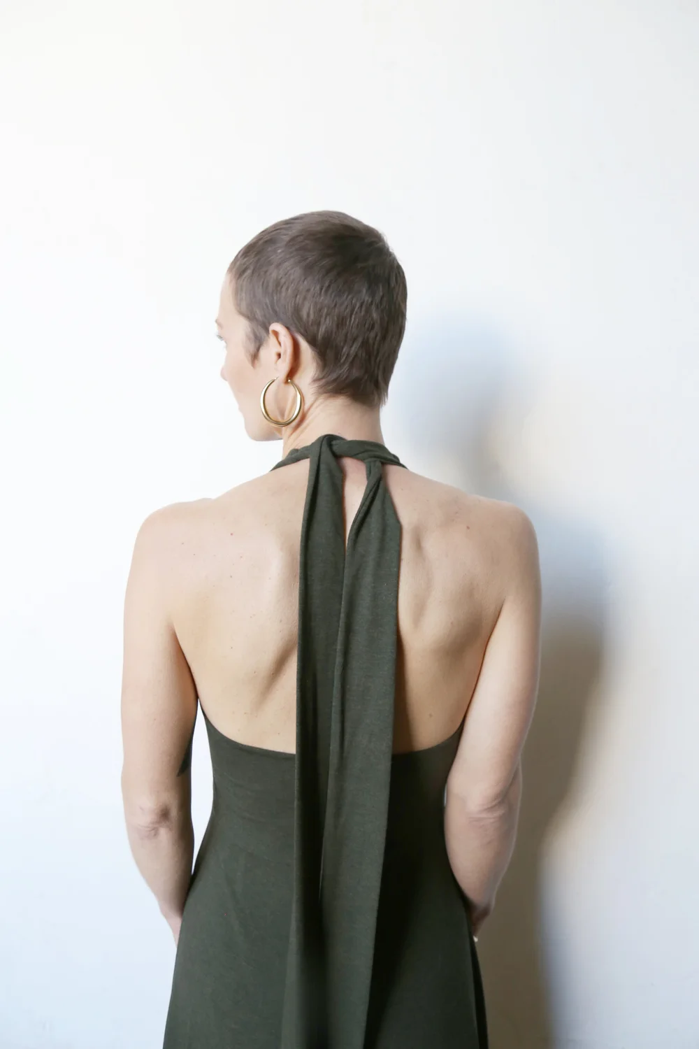 Heather Green Halter Dress  Essentia by Susan Tyler