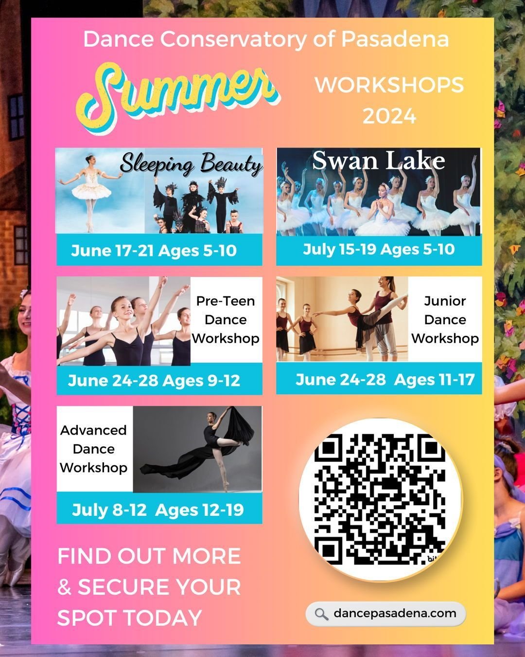 Come Dance with DCP through Summer! 
Registration for Summer Camps and Dance Workshops is now open. Secure your spot with our early bird special! Summer classes start June 17th 😀