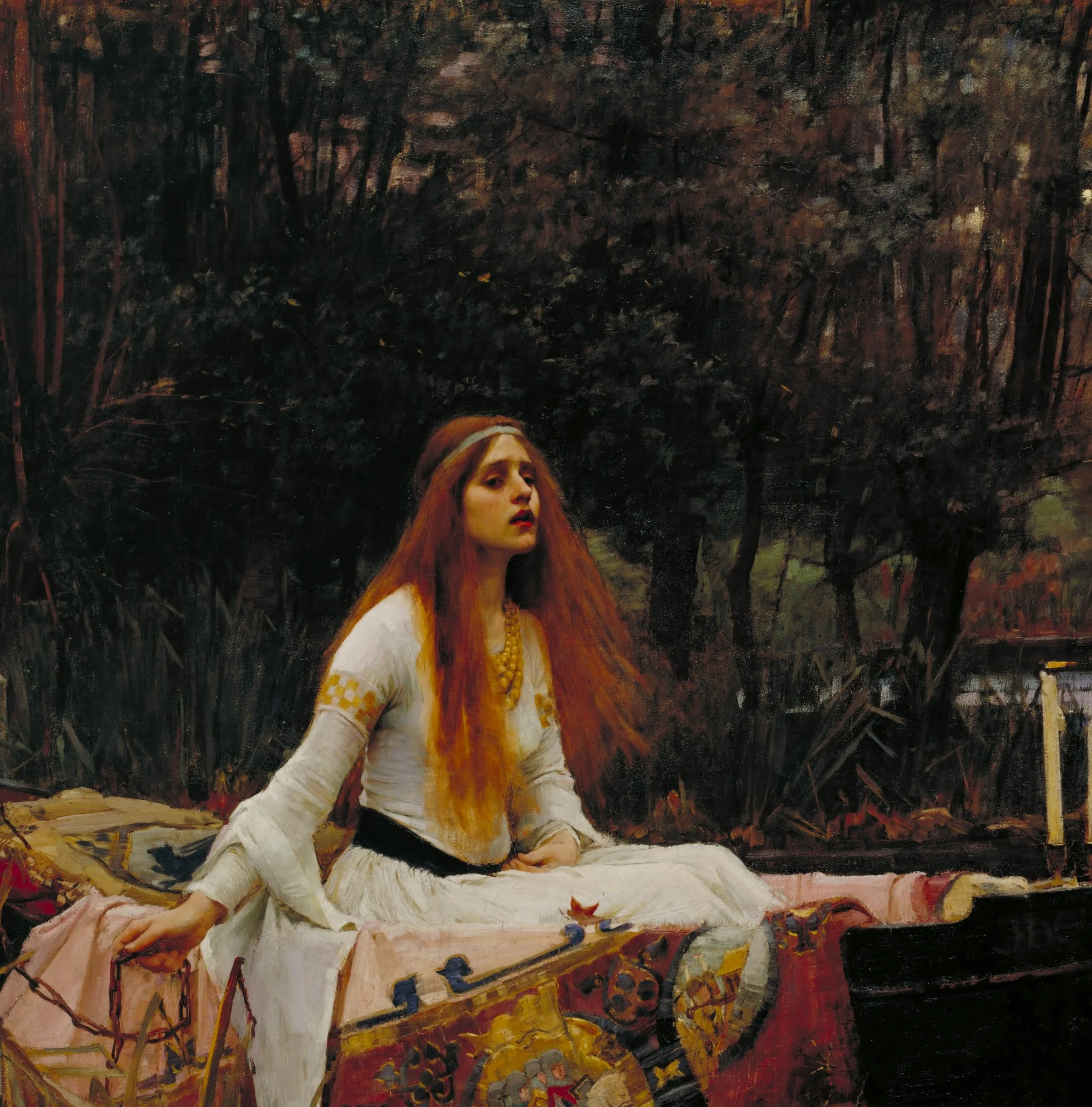 John William Waterhouse's The Lady of Shalott (1888), currently on display at Tate Britain