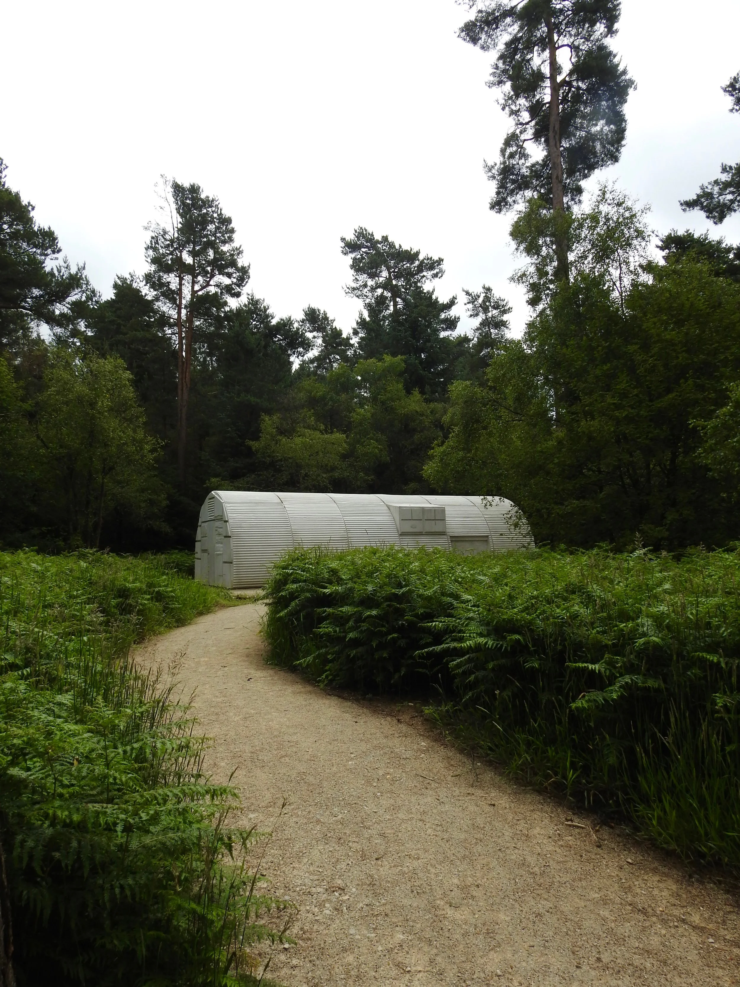 The Nissen hut sculpture in Dalby Forest