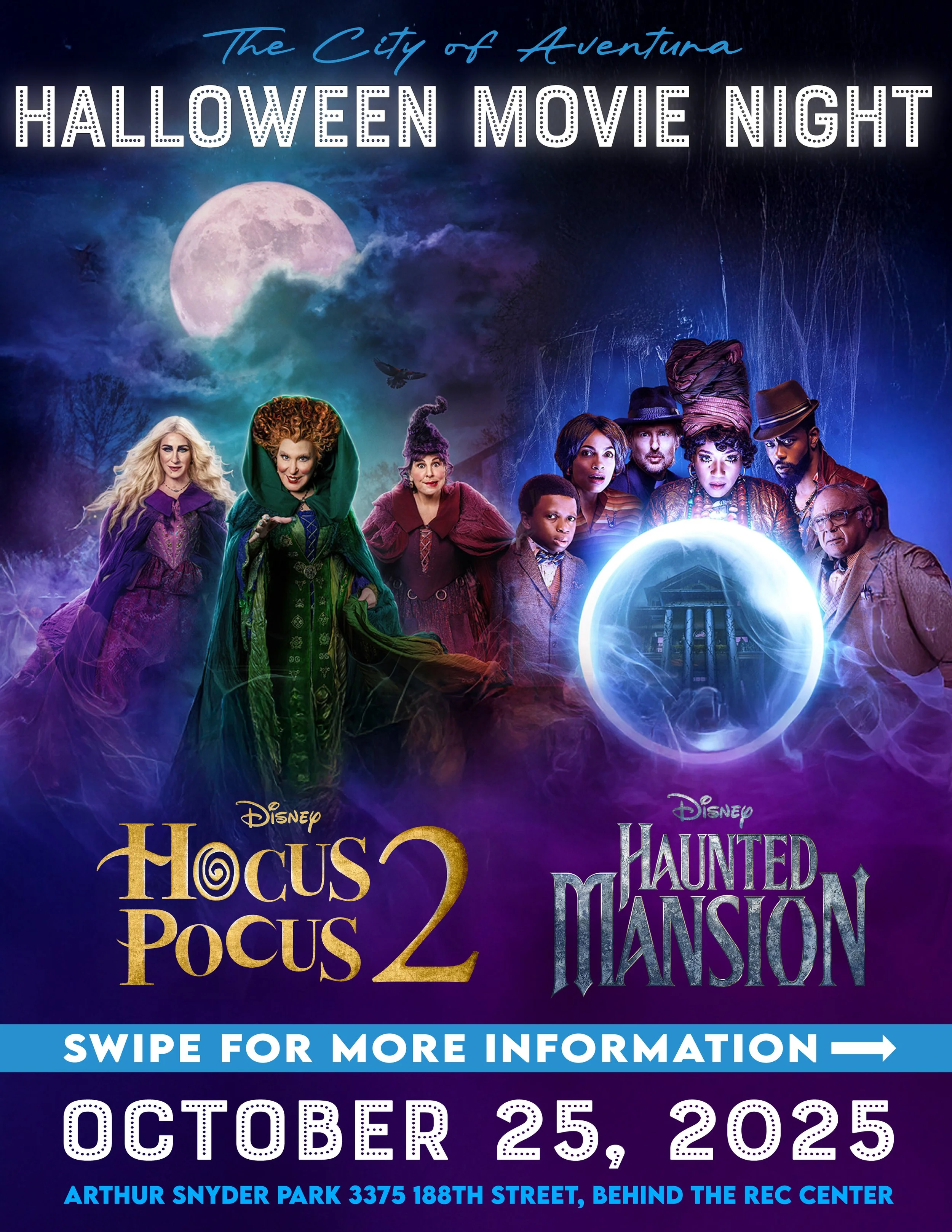 Halloween Movie Night Double Feature Graphic