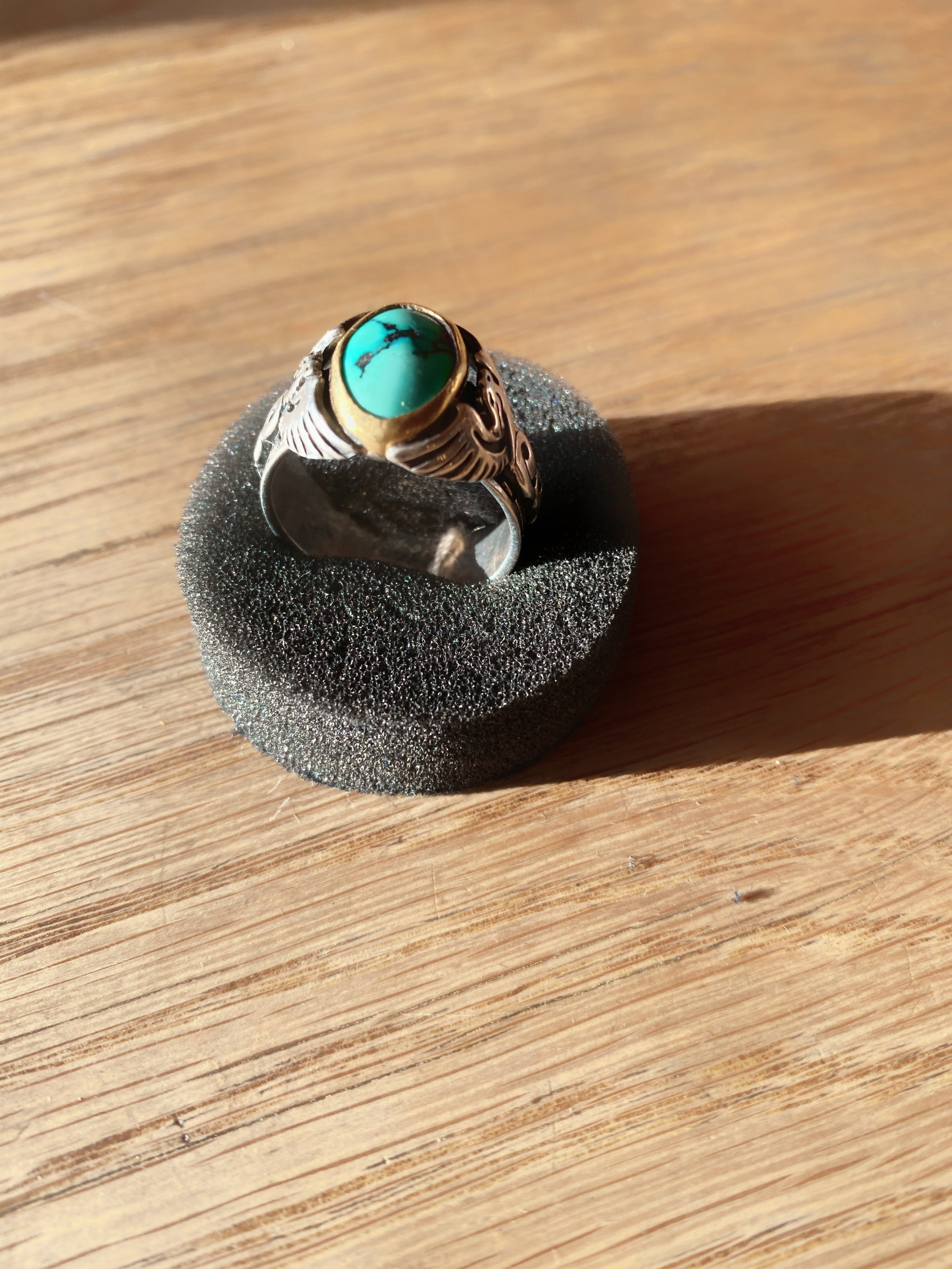 Celtic Dragon Turquoise Ring 
