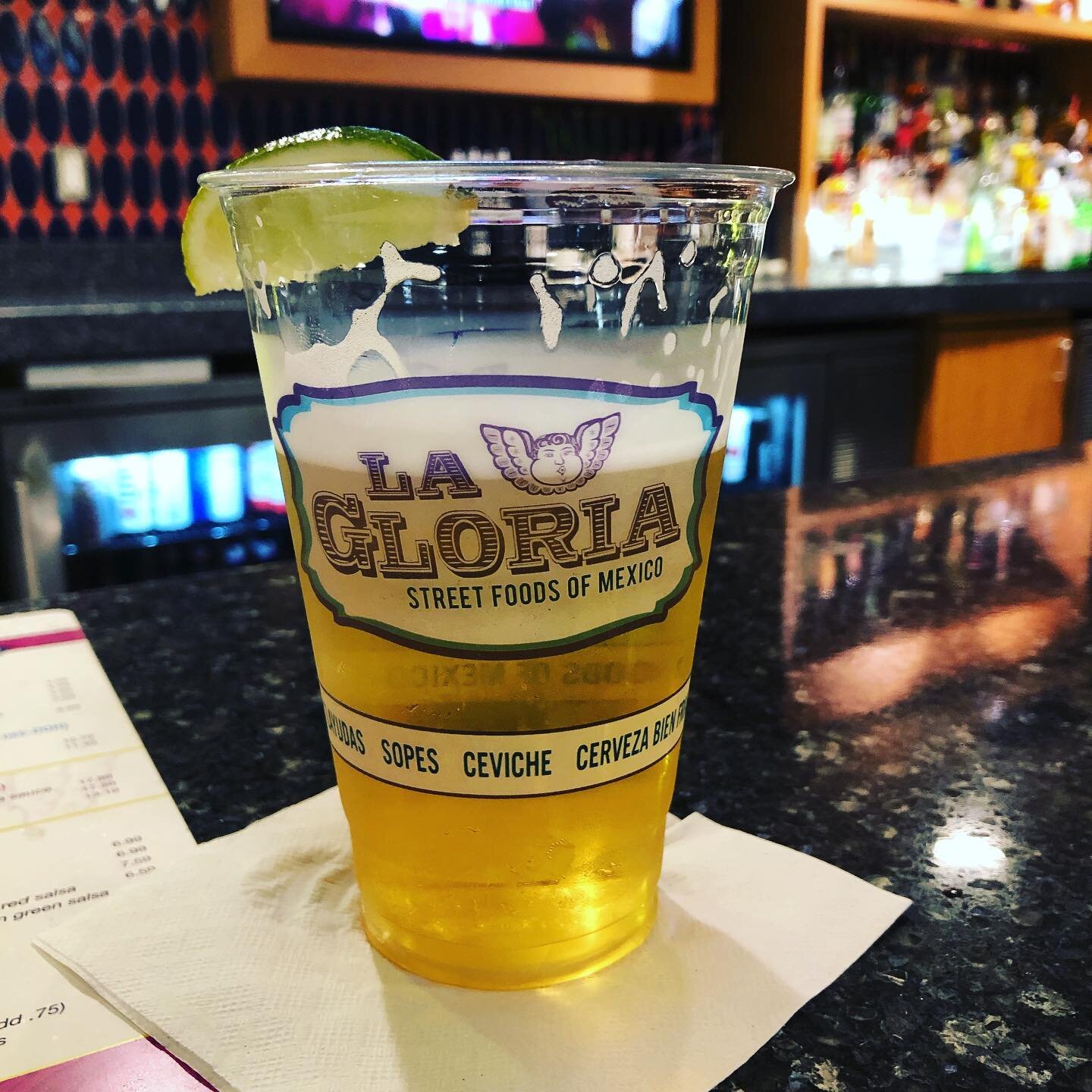 Calling into a conference call while at the San Antonio airport with directors and customers ... and me at the bar w a beer lol