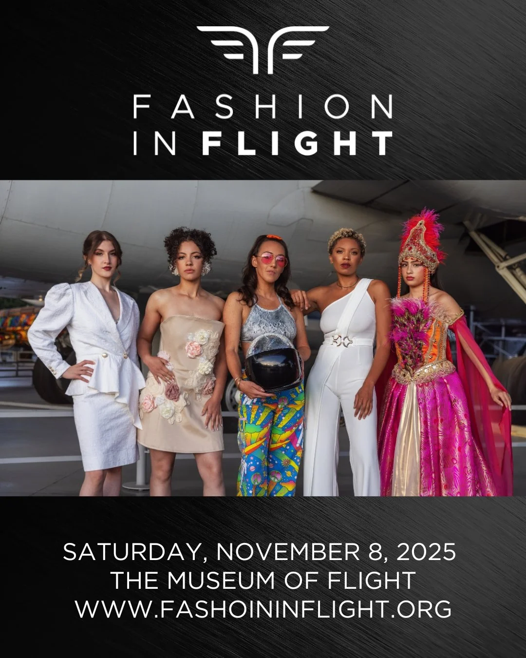 Join us for Fashion in Flight is coming up fast, get your tickets now. Fashion in Flight promises an unforgettable spectacle where style meets the runway.

Website: www.fashioninflight.org

Credits:
Designer: @takke_one_second_ @riahthelabel @sewhotr