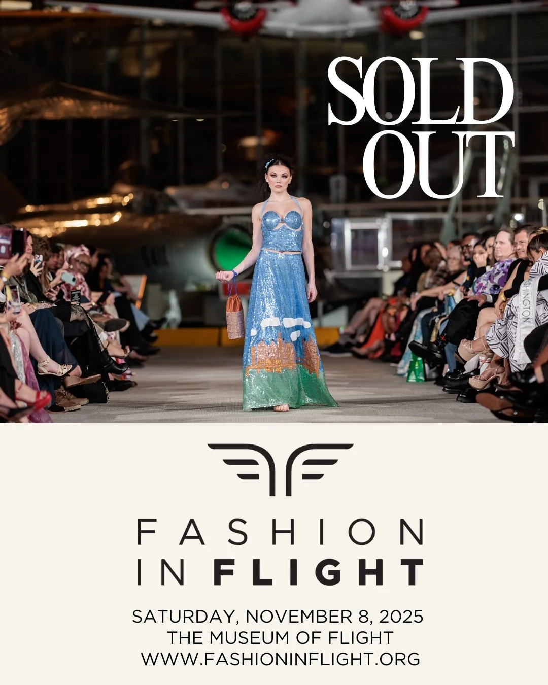 We appreciate the support of local fashion as we are excited to announce that FASHION IN FLIGHT is completely SOLD OUT of all our VIP, 2nd/3rd Row, and Standing Room Only tickets for this year's show. We will NOT have any more tickets to sell online 
