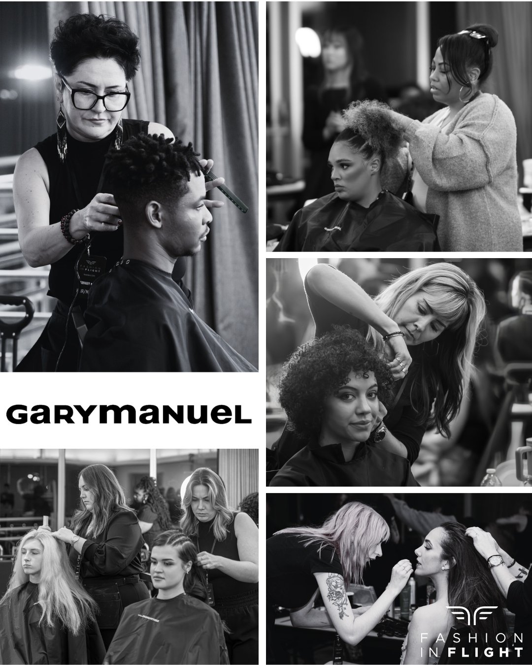Special thanks to Gary Manuel team for all their amazing work behind the scenes to helping make the models look great on the runway at Fashion in Flight. They an amazing team to work with and we are proud to have Gary Manuel as our hair and makeup sp