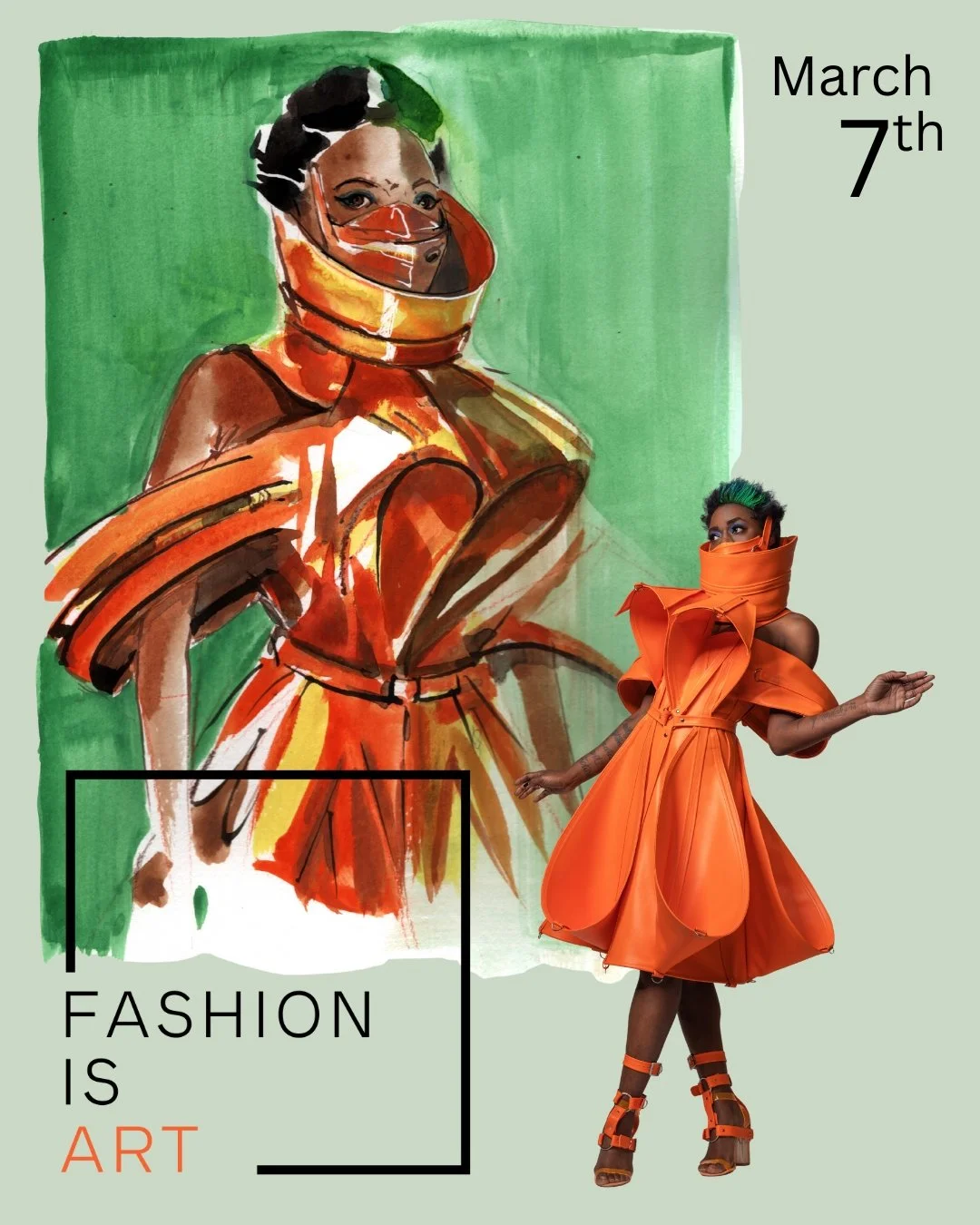 Fashion is ART presents garments as artistic creations, inspiring artists to produce fashion-themed artwork from live models. On Saturday, March 7, 2026, Bellevue Arts Museum will become a living gallery, featuring both art and fashion in a celebrati