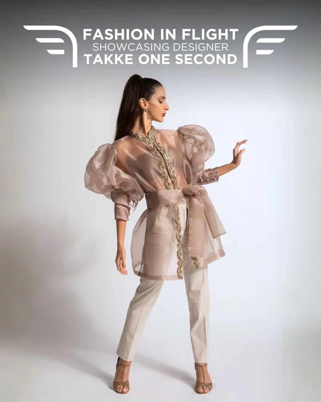 Fashion in Flight is excited to announce that Takke One Second will be showcasing her collection on Saturday, November 7th at The Museum of Flight. 

Takke One Second was founded by designer Abir Slim, who moved from Lebanon to the Seattle area over 
