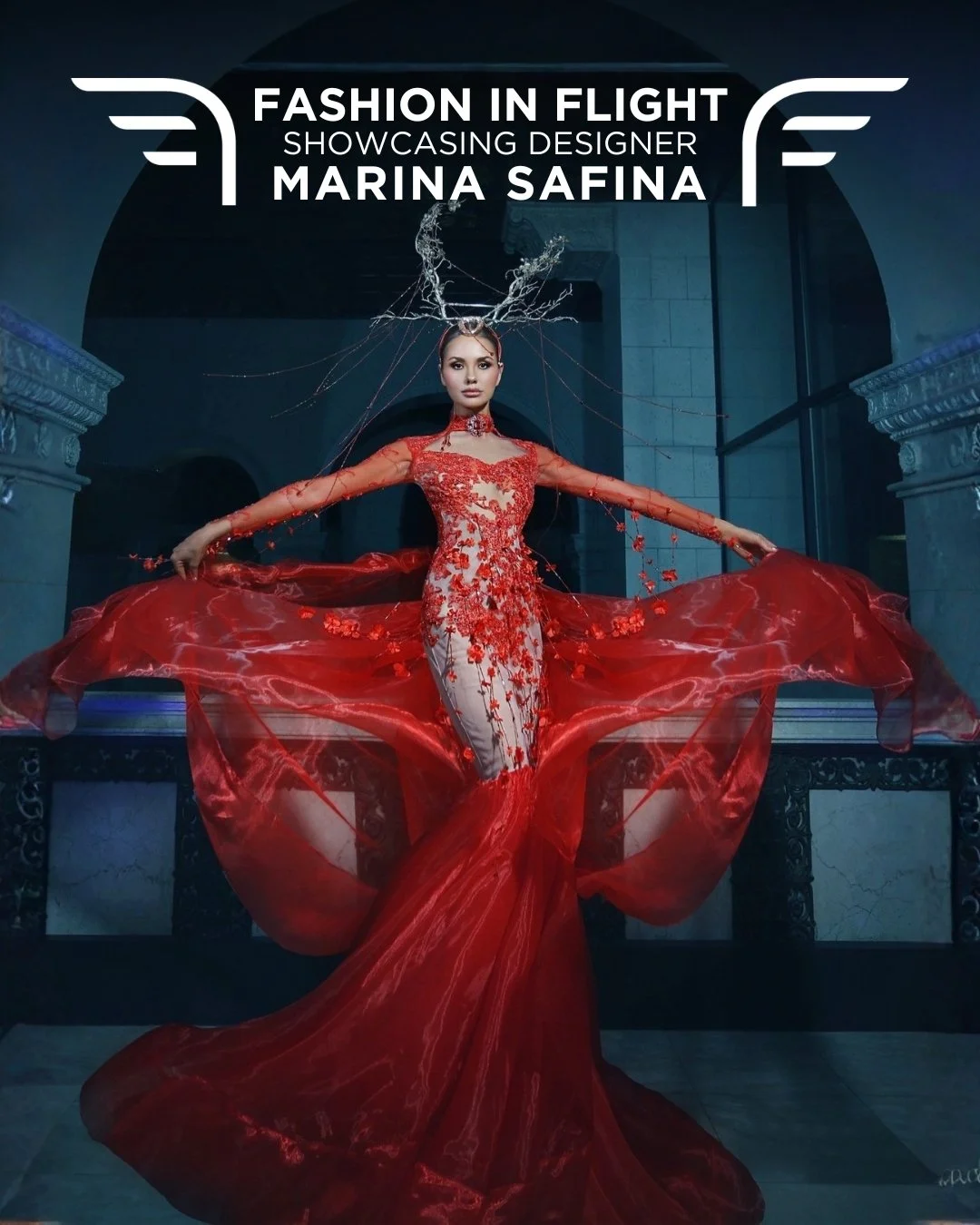 Fashion in Flight is excited to announce that Marina Safina will be showcasing her collection on Saturday, November 7th at The Museum of Flight.

Marina Safina is a Portland-area art-couture fashion designer and multidisciplinary artist whose work bl