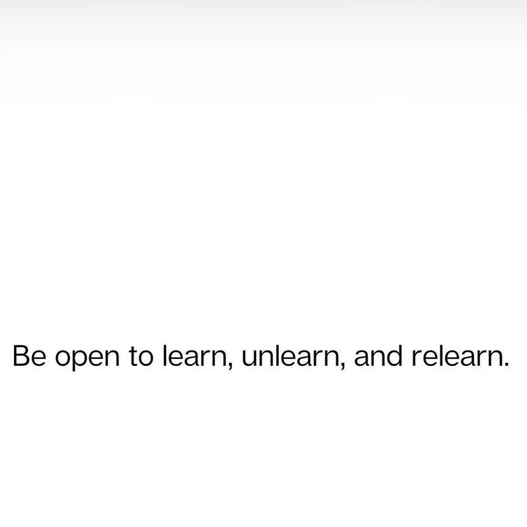 As long as we are living we have the opportunity to learn (and unlearn). Stay open to both. 

#healingsolutionsllc 
#unlearn 
#lifelessons