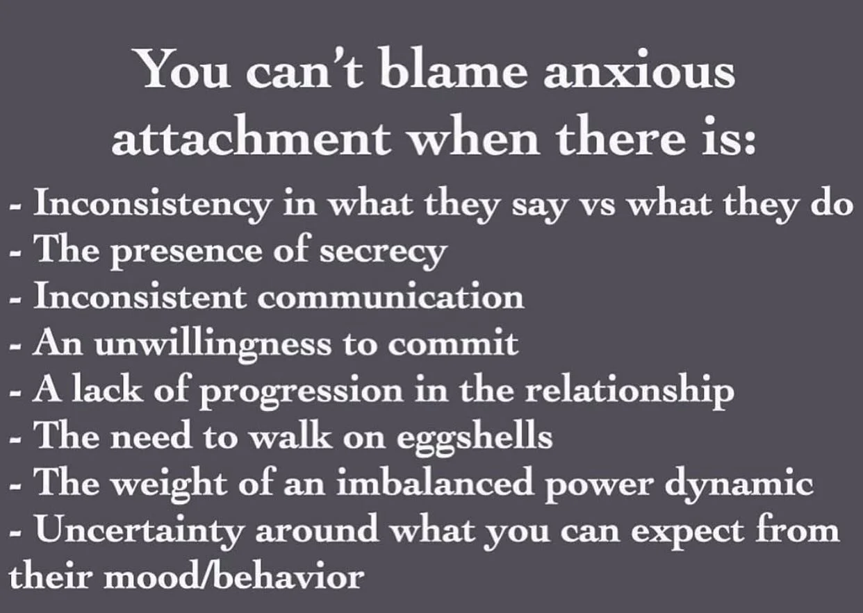 It&rsquo;s not always anxious attachment symptoms. Sometimes the signs are there. 

#healingsolutionsllc 
#anxiousattachment 
#toxicrelationships 
#dysfunctionalpatterns