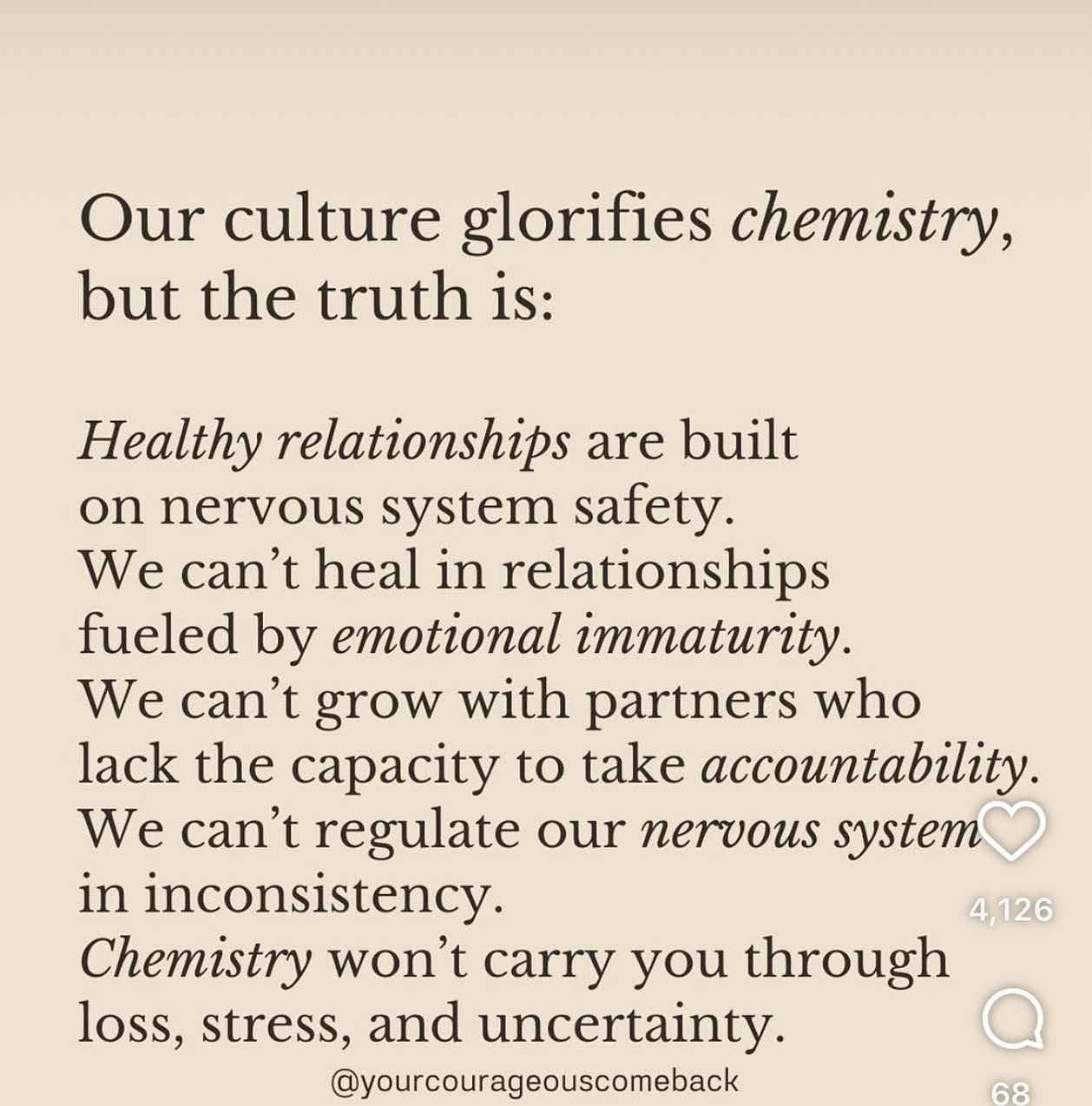 Chemistry is overrated. 

#healingsolutionsllc 
#chemistry 
#strongrelationships 
#relationshipsofsubstance