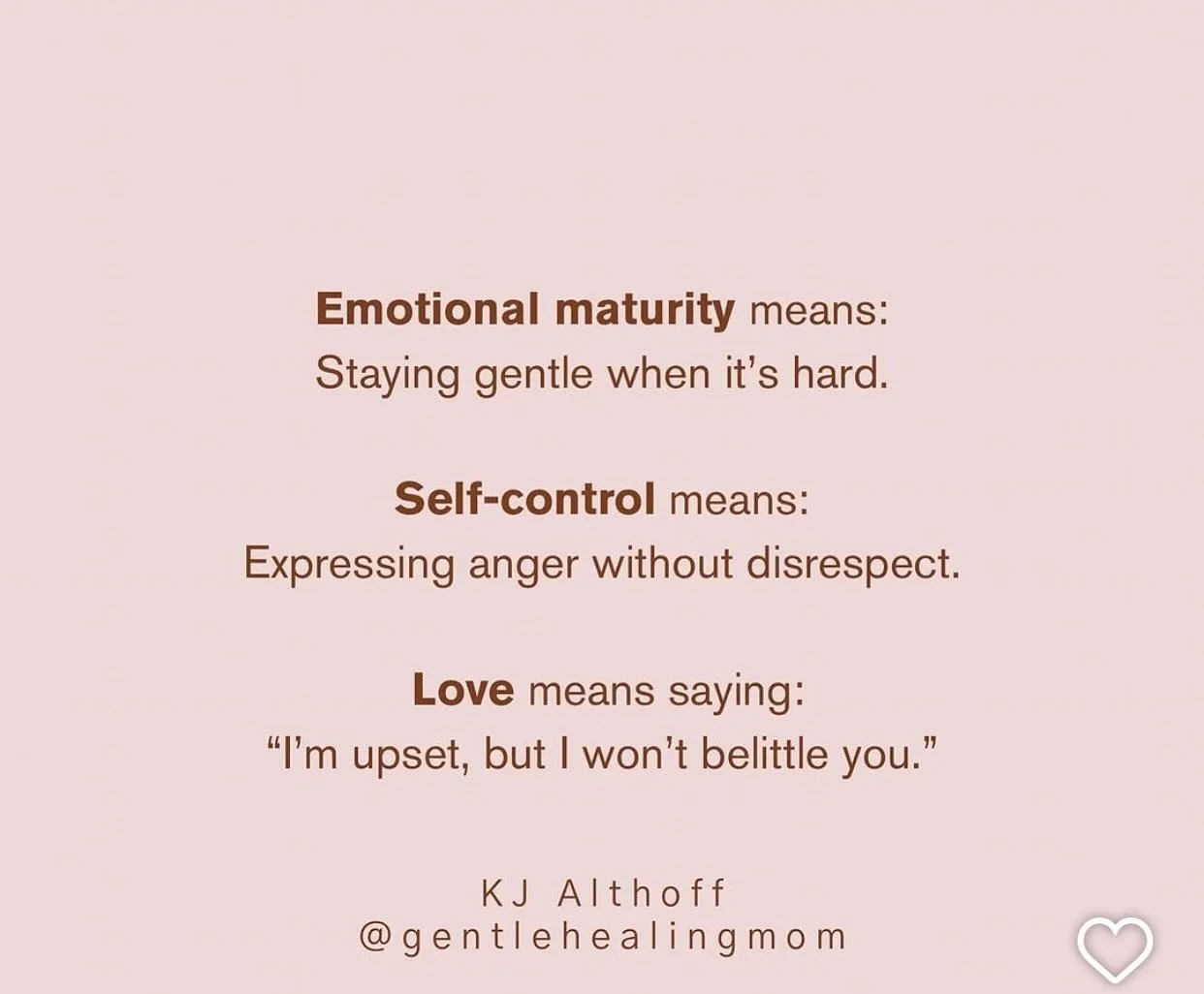 Words in action. 

#healingsolutionsllc 
#emotionalmaturity 
#selfcontrol 
#love