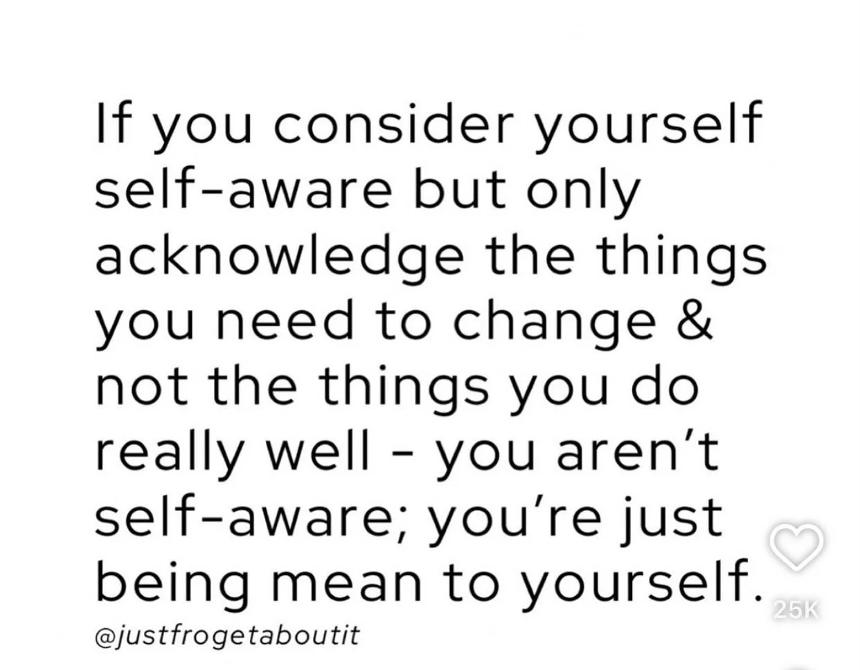A thorough and honest self appraisal includes ALL of ourselves; our defects AND our assets. 

#healingsolutionsllc 
#selfappraisal 
#honestselfinventory