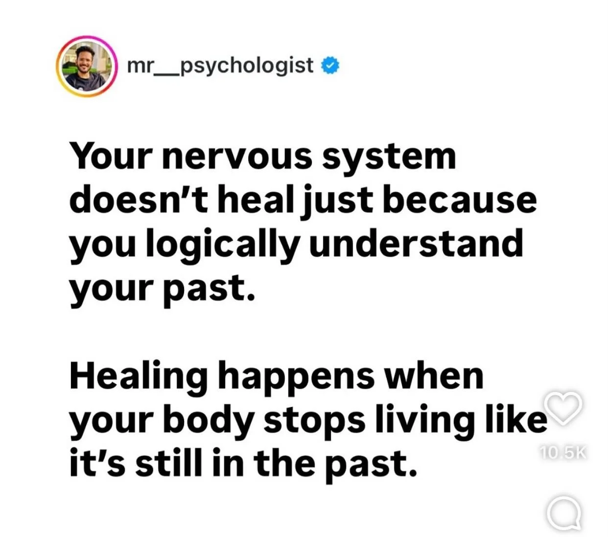 True healing does not come from logic. 

#healingsolutionsllc 
#healing 
#traumarecovery