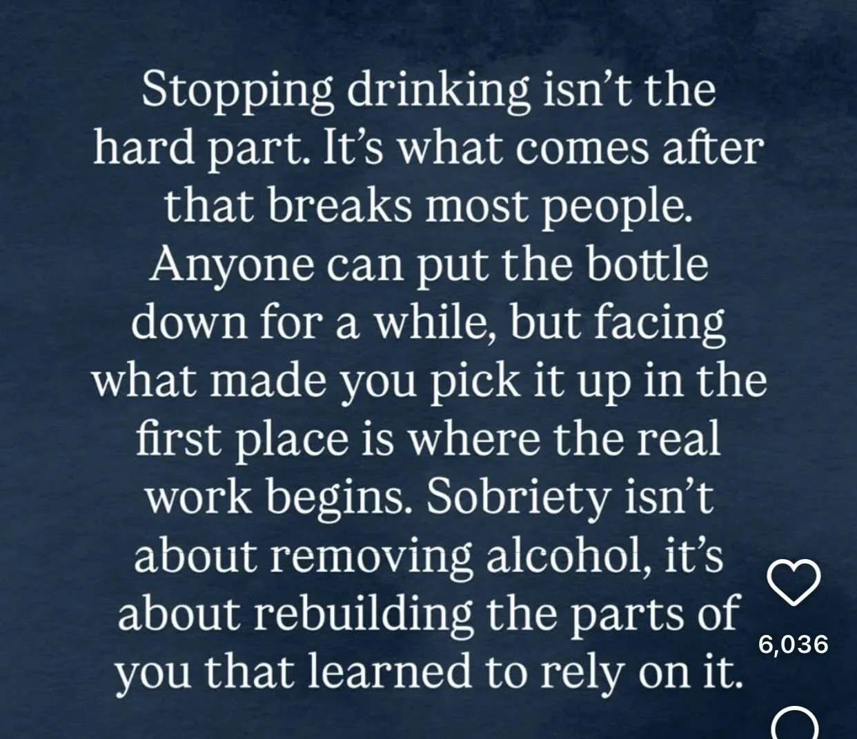 Recovery is a lifestyle change. 

#recovery 
#jft 
#kcb