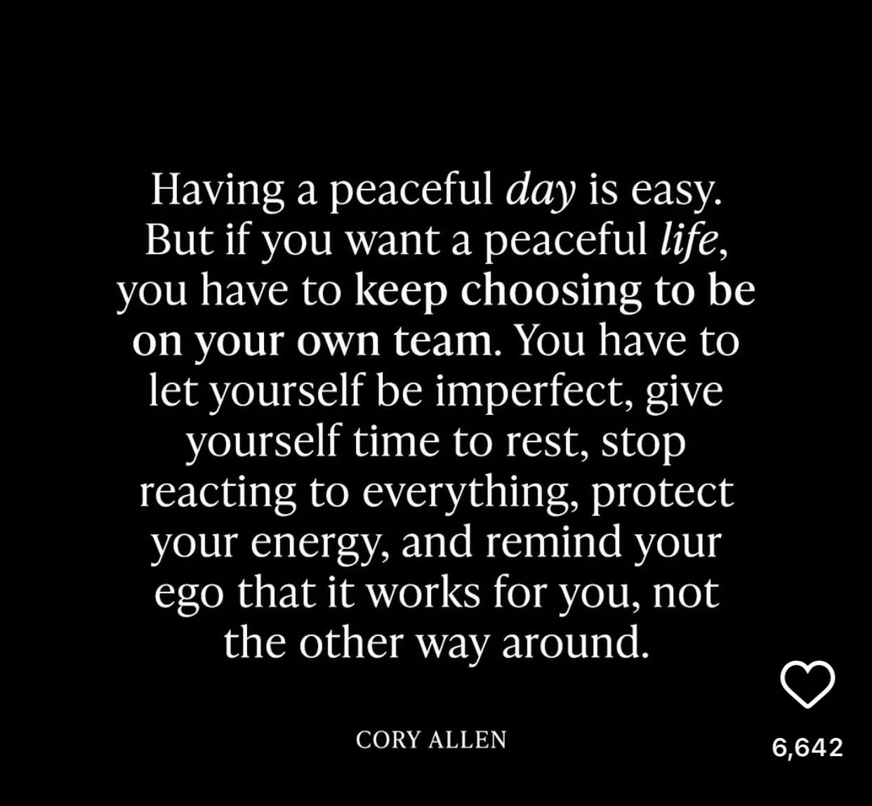 Having a peaceful life is created by our everyday choices 

#peacefullife 
#peacefulliving