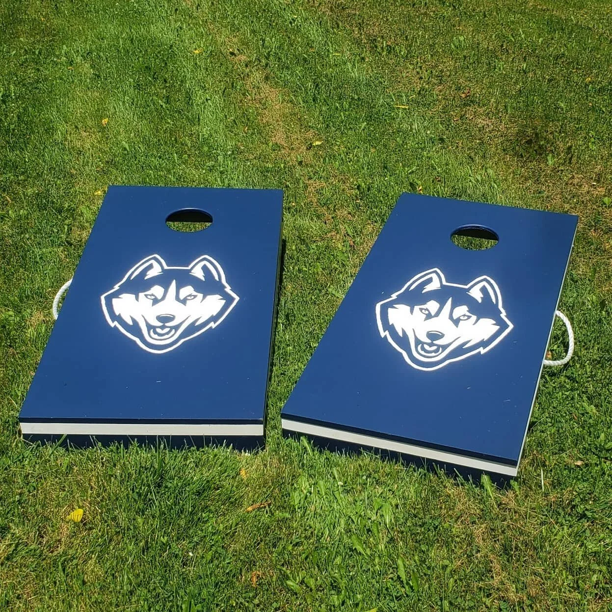 One of my favorite parts of fall is the yard games, and no yard game collection is complete without a cornhole set! Would I even be a woodworker if I didn't make at least one cornhole set?? Each set is hand painted and protected with durable outdoor 