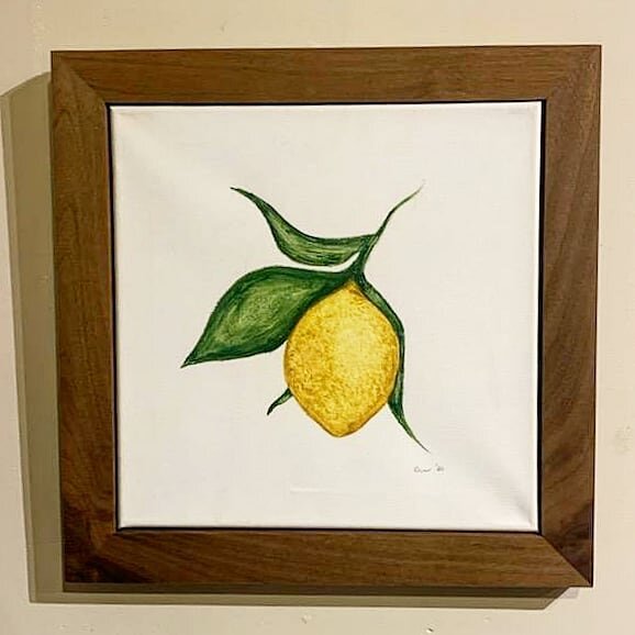 It's so exciting to be back in the new shop woodworking! This client requested a walnut picture frame to display their art. I also added decorative splines which I had never attempted before. It was super fun and I'm really happy with the result! Wha