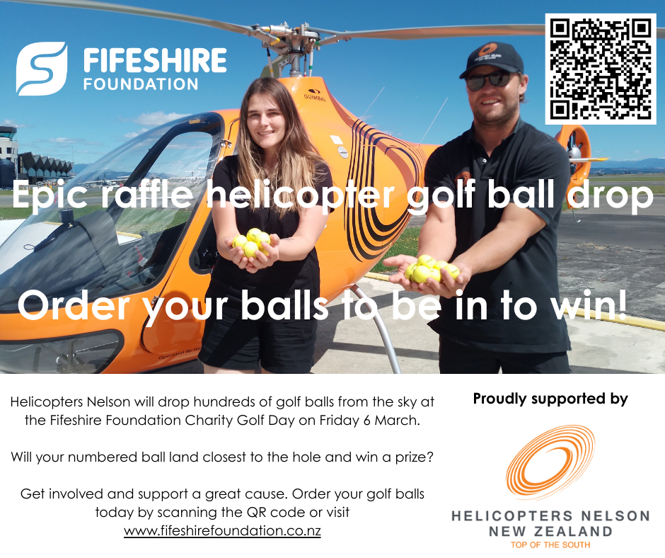 Charity Golf Day helicopter golf ball drop epic raffle!