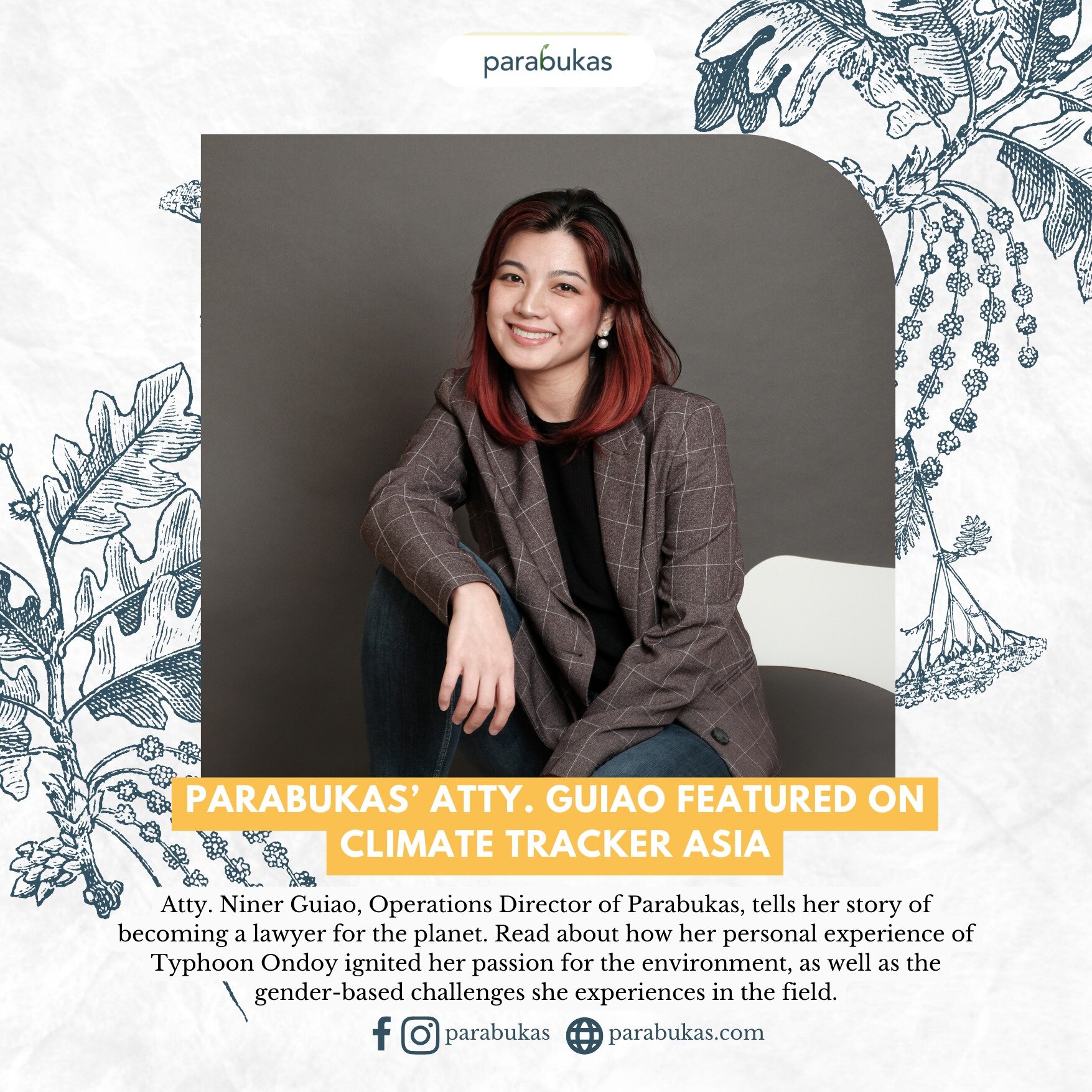 Parabukas' very own Operations Director, Atty. Niner Guiao, was featured by Climate Tracker Asia!💚💙

&quot;The thing about advocacy work is that what you are advocating for is close to your heart, so the hits are harder&mdash;but it also means the 