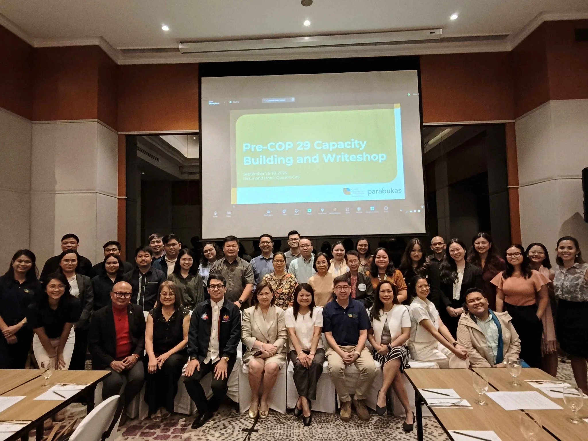 From September 25 to 27, Parabukas and the Forest Foundation Philippines co-organized a &ldquo;𝐏𝐫𝐞-𝐂𝐎𝐏 𝟐𝟗 𝐂𝐚𝐩𝐚𝐜𝐢𝐭𝐲 𝐁𝐮𝐢𝐥𝐝𝐢𝐧𝐠 𝐚𝐧𝐝 𝐖𝐫𝐢𝐭𝐞𝐬𝐡𝐨𝐩&rdquo; with the Department of Environment and Natural Resources at the Eastw