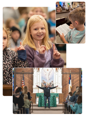Students worship, pray and study the bible at St. Paul Lutheran Church.