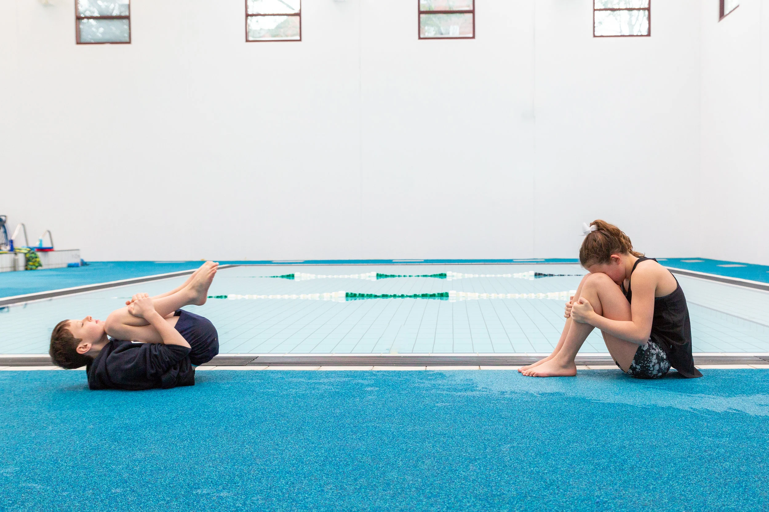 teaching a dryland tumble turn