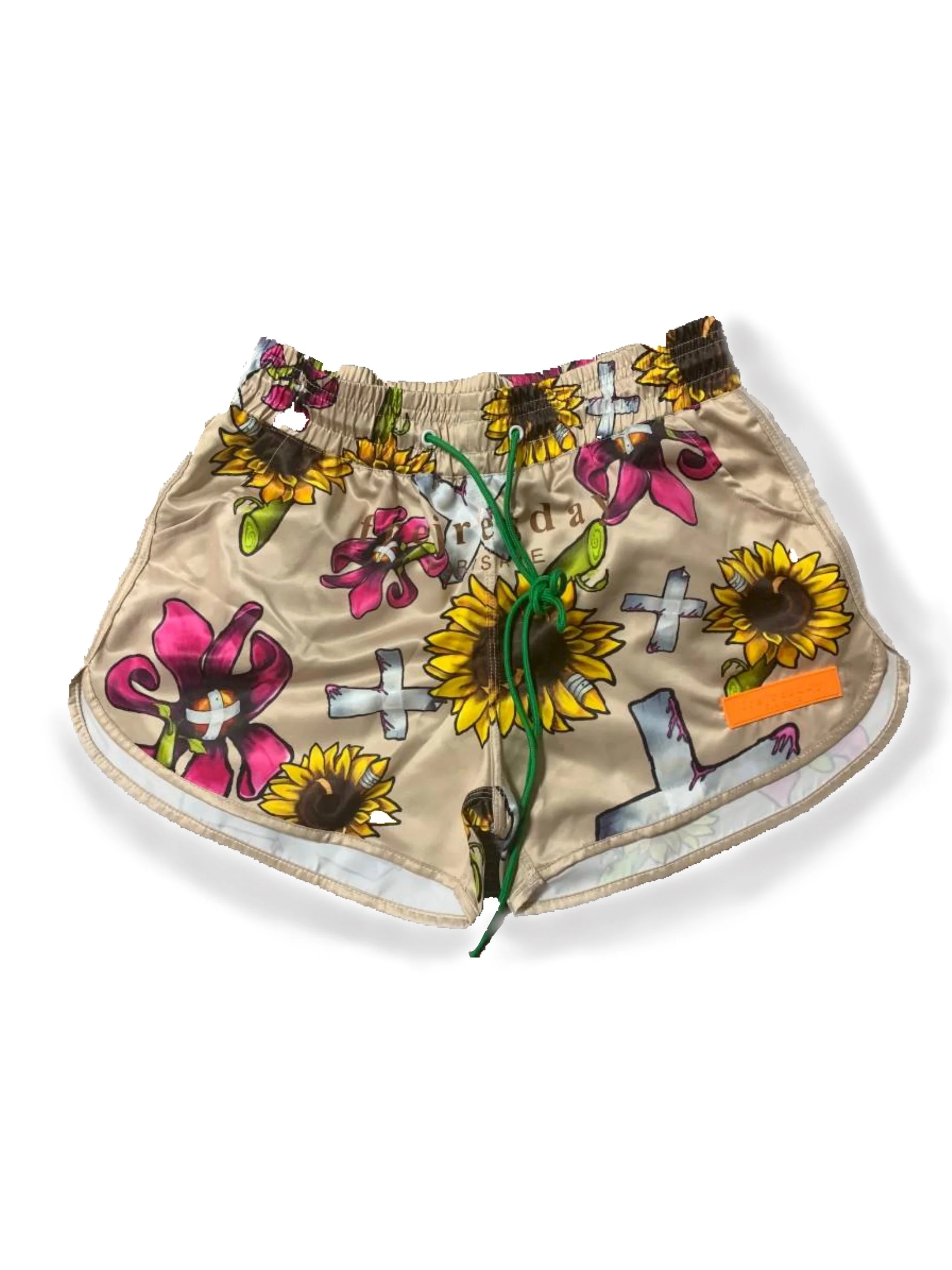 Her "Wild Flowers needs Water too" Board Shorts