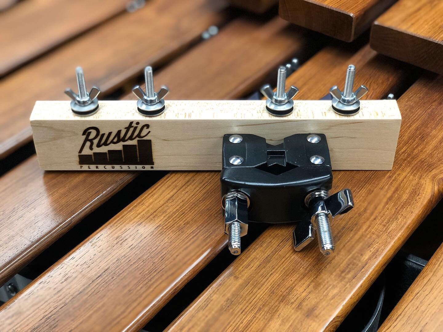 Here is a custom temple block mount we built a while back for Rustic Artist @krjstian. It&rsquo;s perfect for pit work or tight setups where you don&rsquo;t need a full set of blocks. 

#RusticPercussion #PadaukTempleBlocks #CustomMount #Custom #Perc
