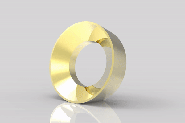 3D rendering for award shape and proportions.