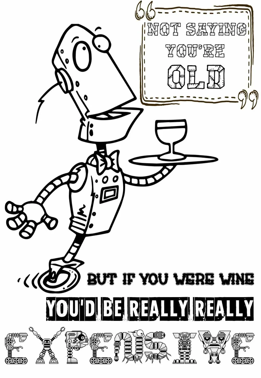 8 Funny Birthday Coloring Pages & Cards (free) — PRINTBIRTHDAY.CARDS