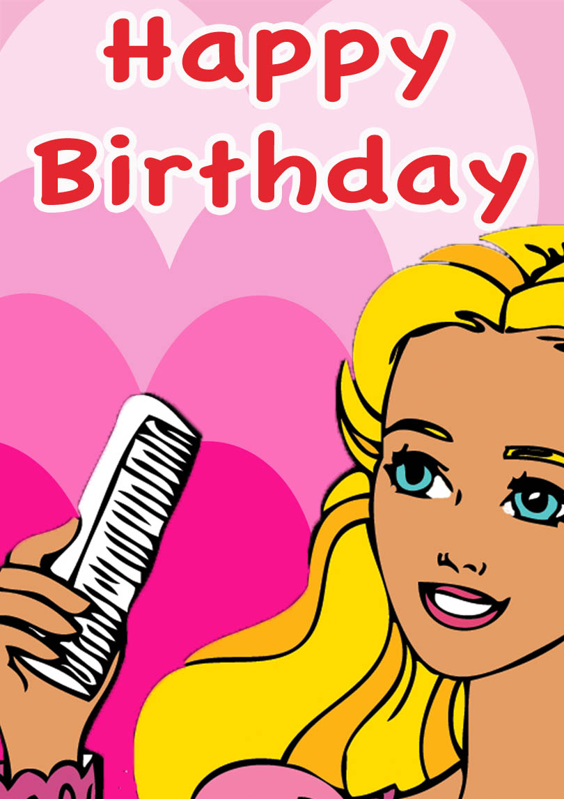 Barbie Birthday Card Free Printable Birthday Cards Quick Easy Printbirthday Cards
