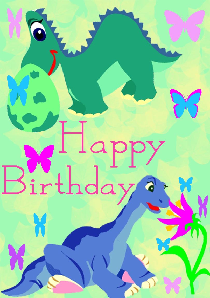 Dinosaur Birthday Card Printable