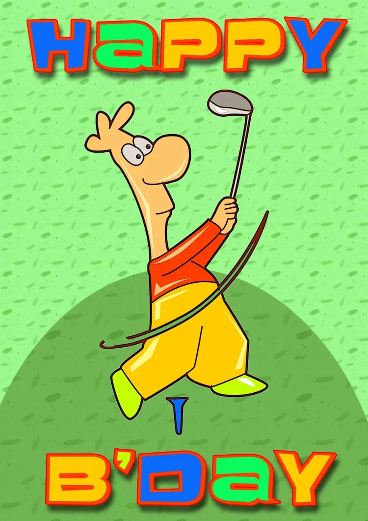 Golf Birthday Card | Free printable birthday cards — PRINTBIRTHDAY.CARDS