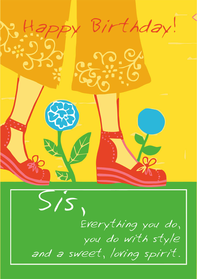 Sister's Birthday Card Free printable birthday cards — PRINTBIRTHDAY