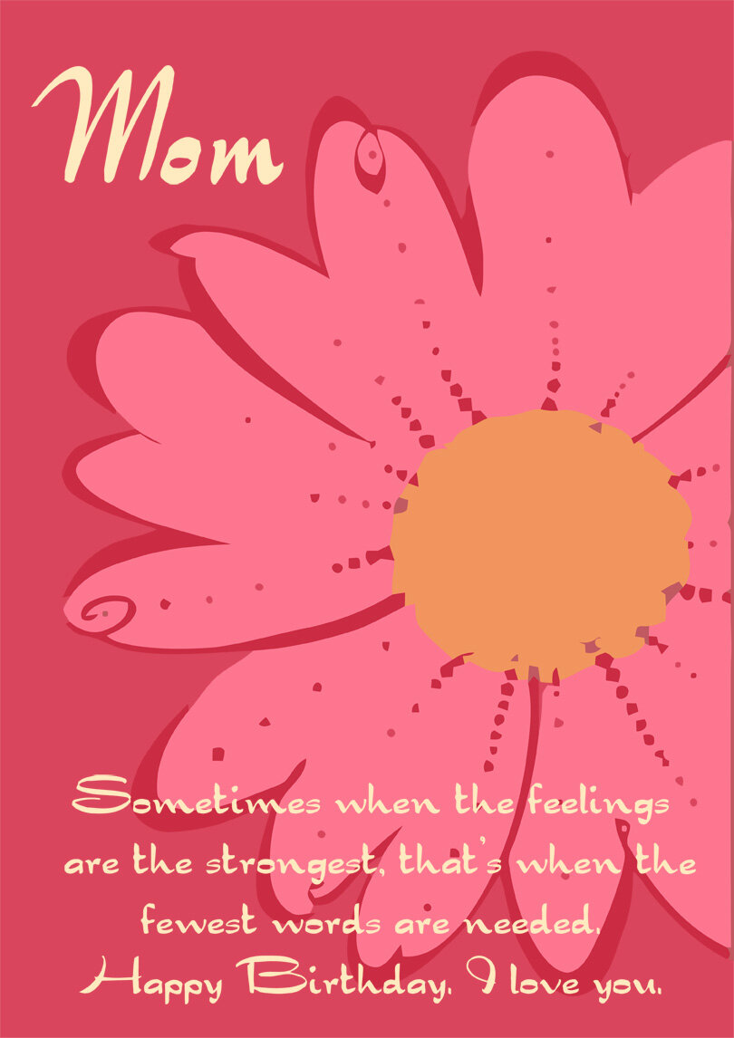 Happy Birthday Mom Printable Cards Free