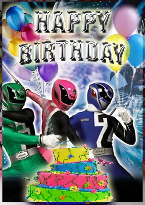 Power Rangers Printable Birthday Cards — PRINTBIRTHDAY.CARDS