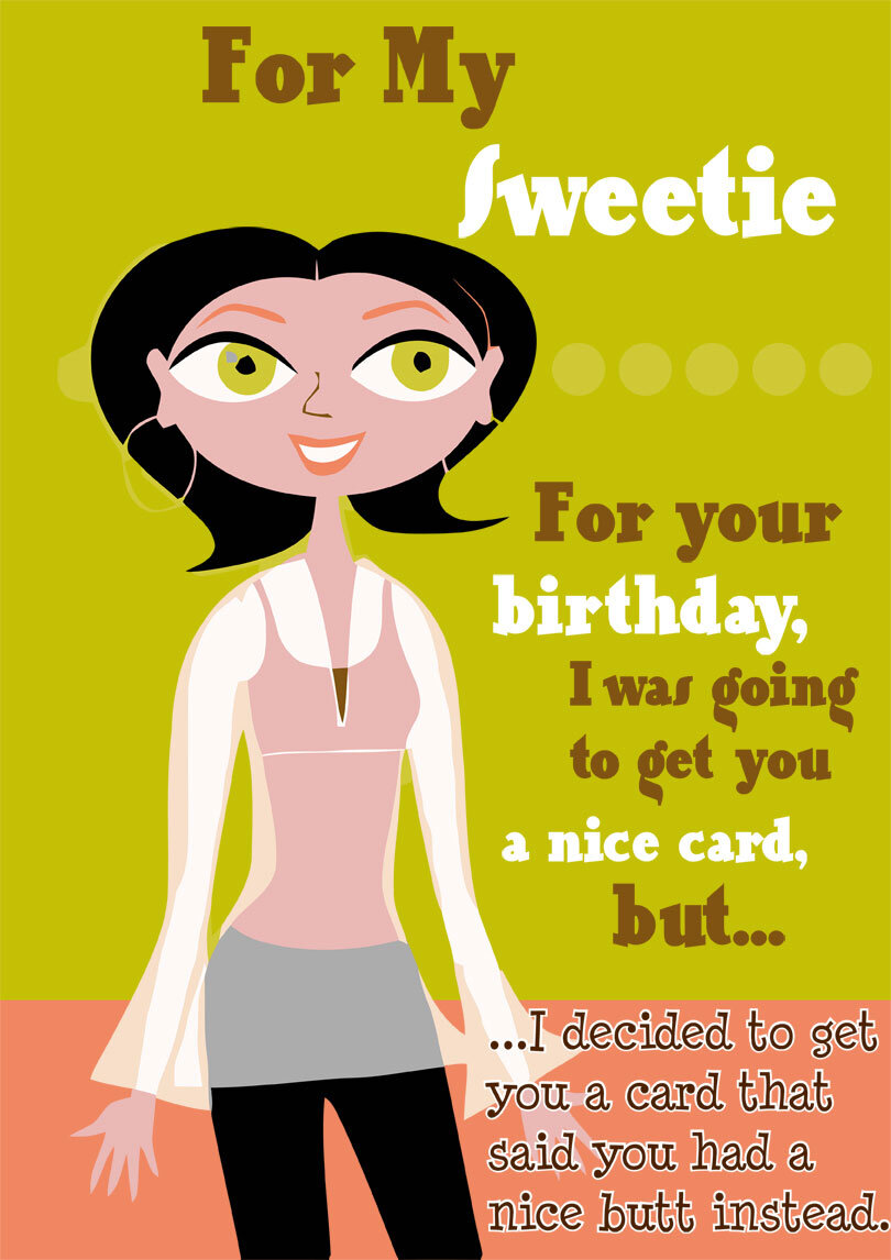 Funny Girlfriend Wife Birthday Card Printbirthday Cards
