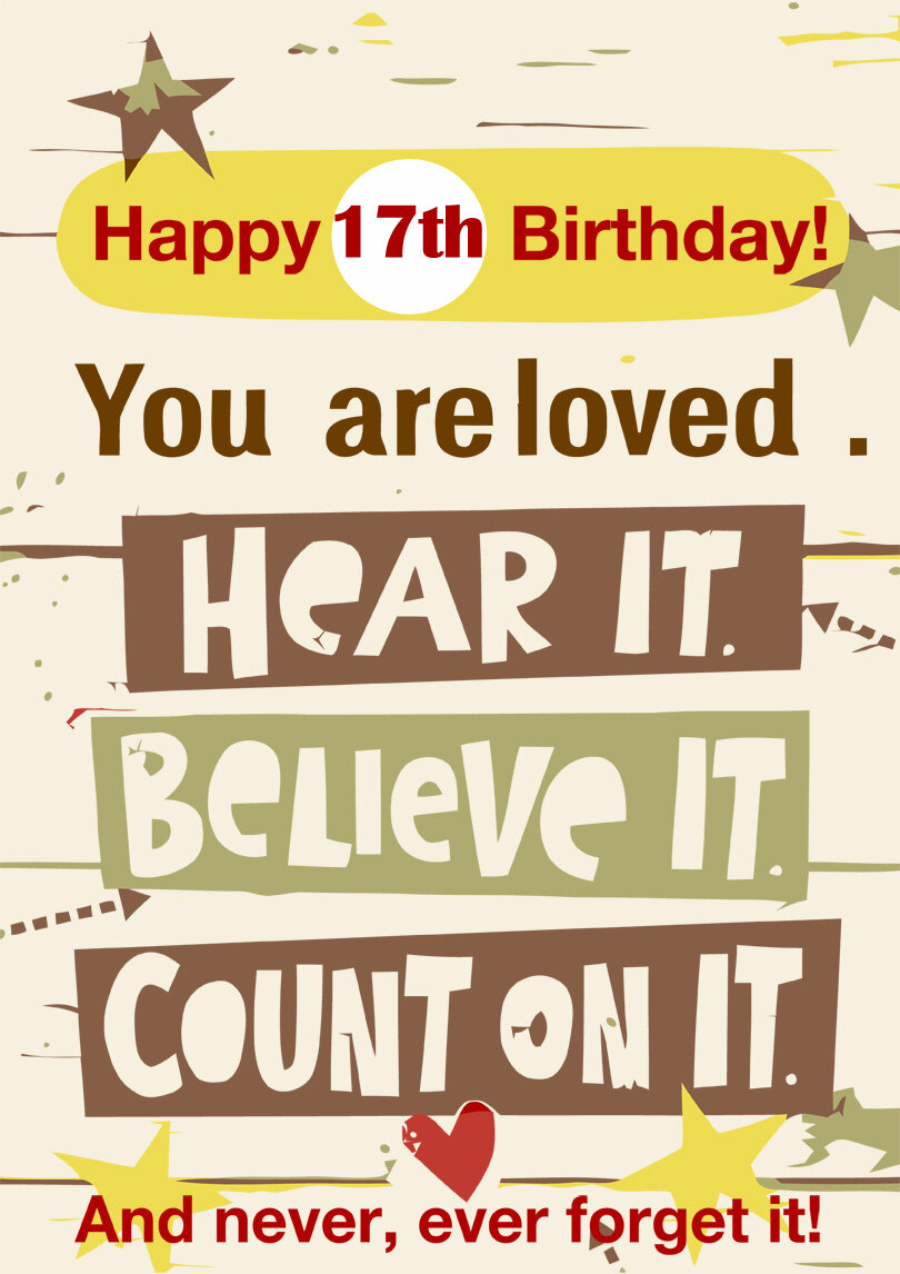 8 Fantastic Printable Birthday Cards For 17 Year Olds free 