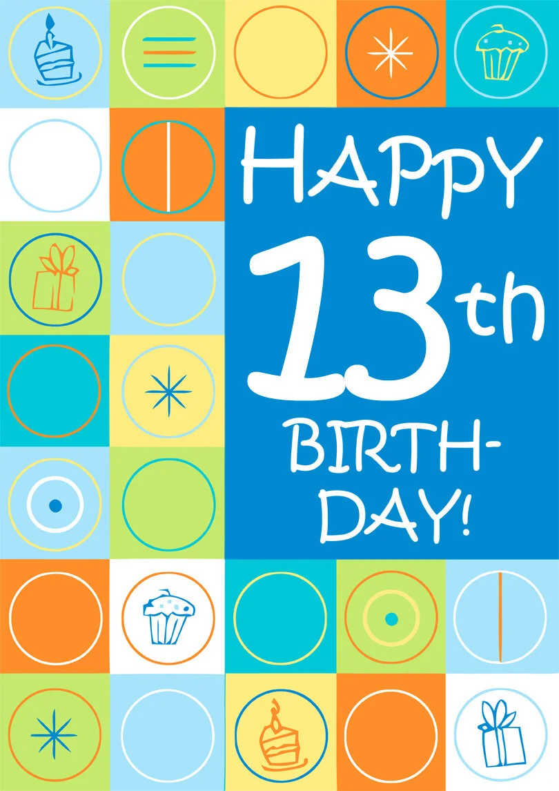 9 Gorgeous Printable Birthday Cards for 13 Year Olds (free ...