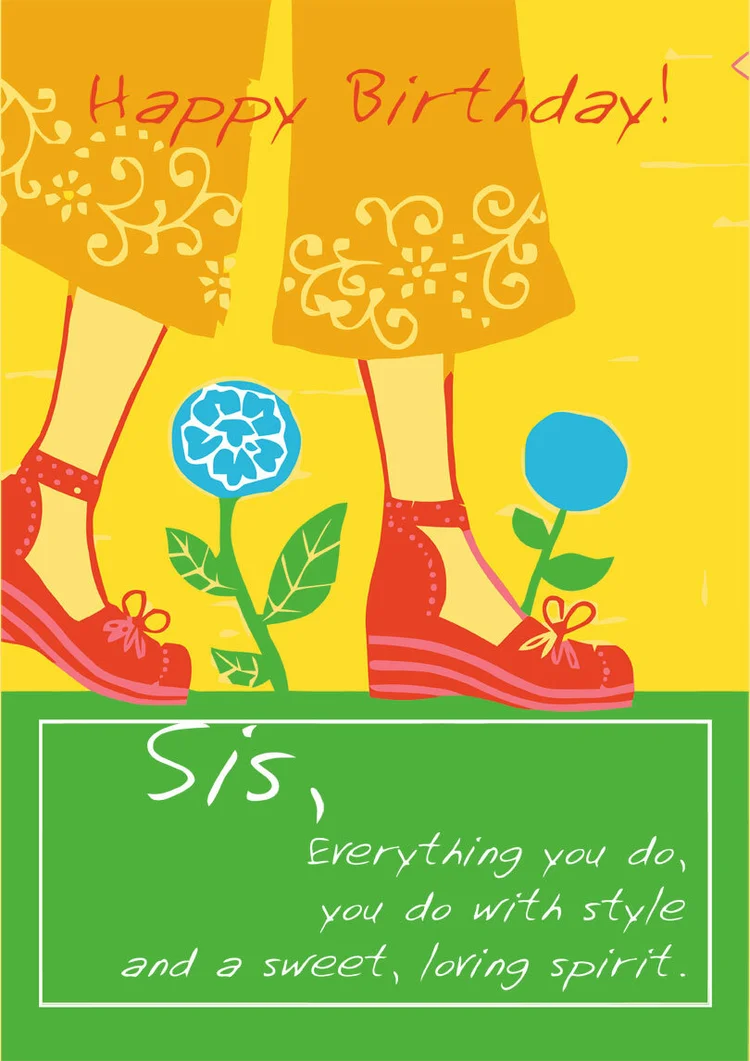 16+ Printable Birthday Cards for a Sister w/ Messages — PRINTBIRTHDAY.CARDS