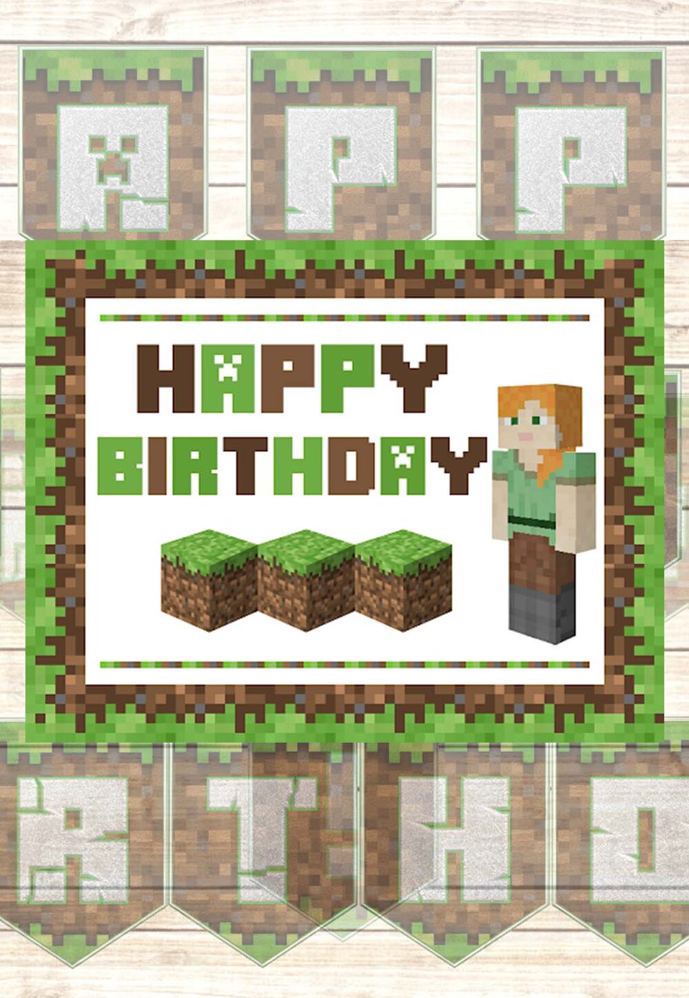 Minecraft Printable Birthday Cards Printbirthday Cards