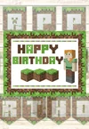 Minecraft Printable Birthday Cards (free) — PRINTBIRTHDAY.CARDS
