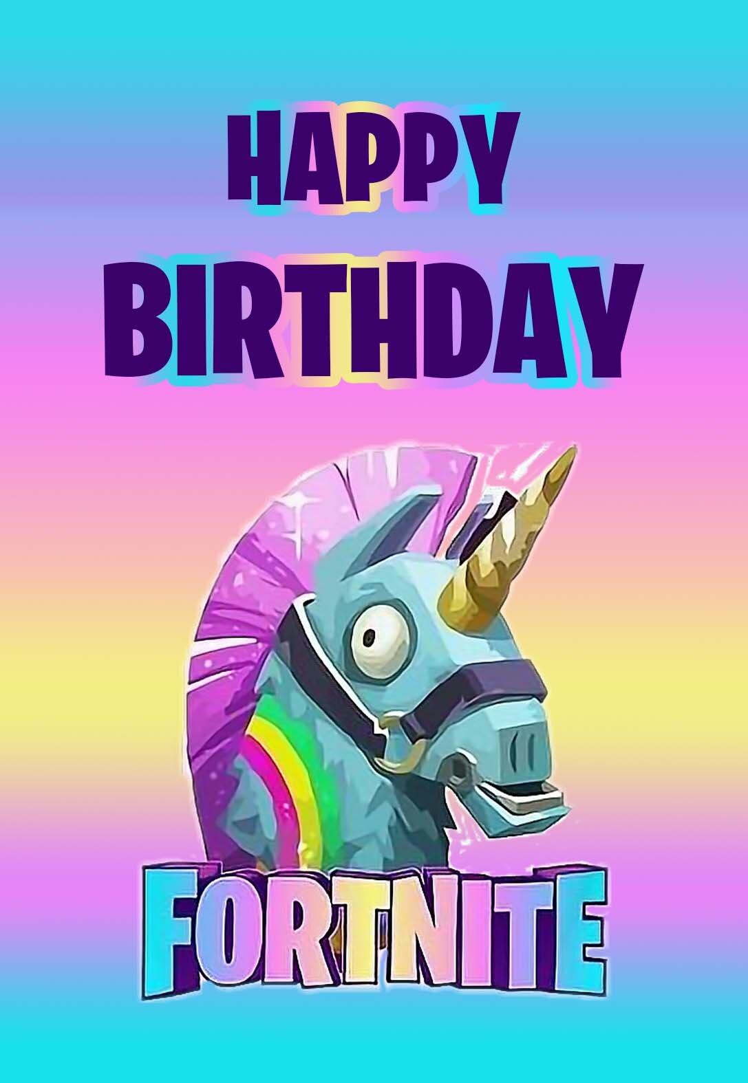 Free Printable Fortnite Birthday Printables