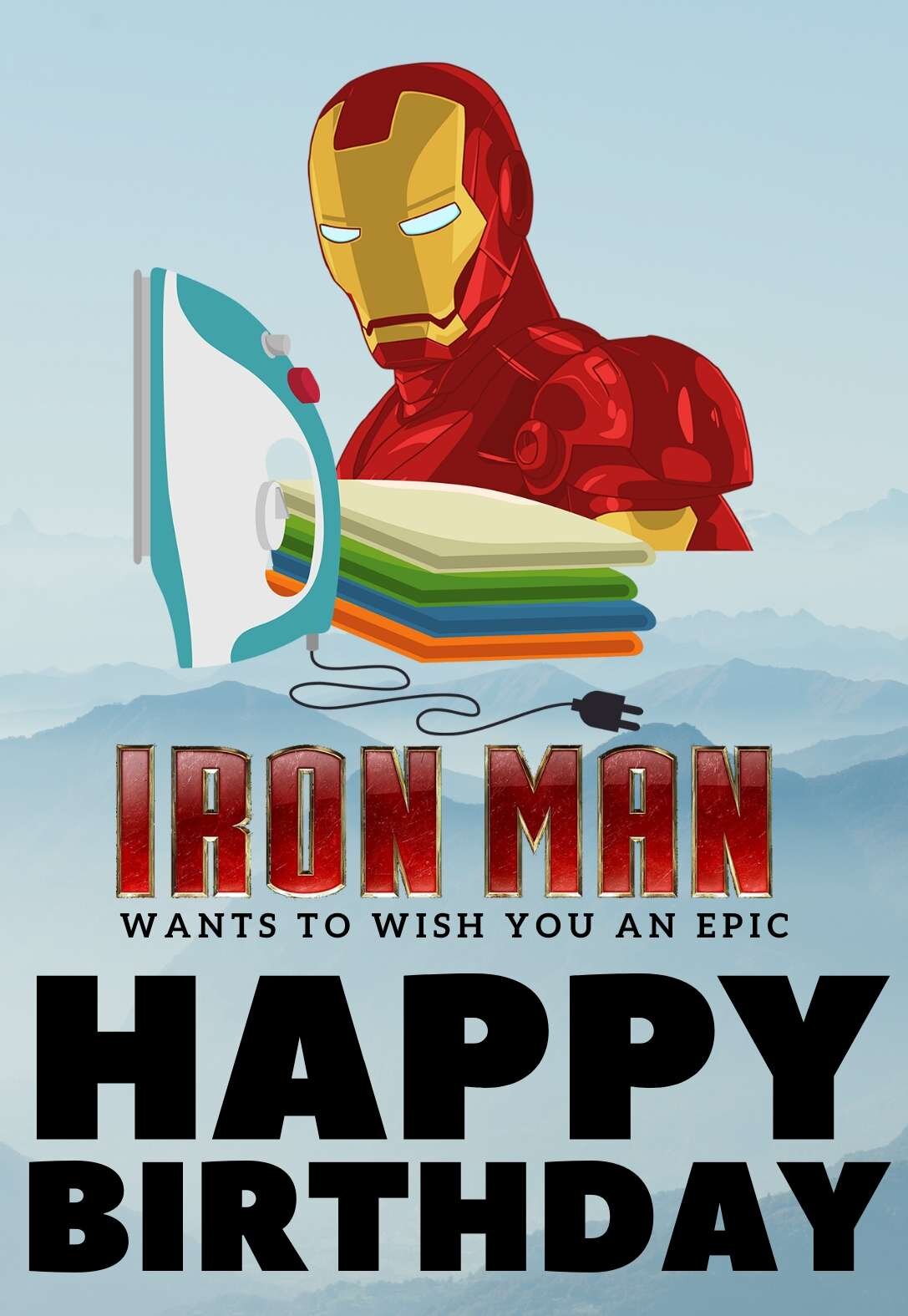 Iron Man Printable Birthday Cards — PRINTBIRTHDAY.CARDS