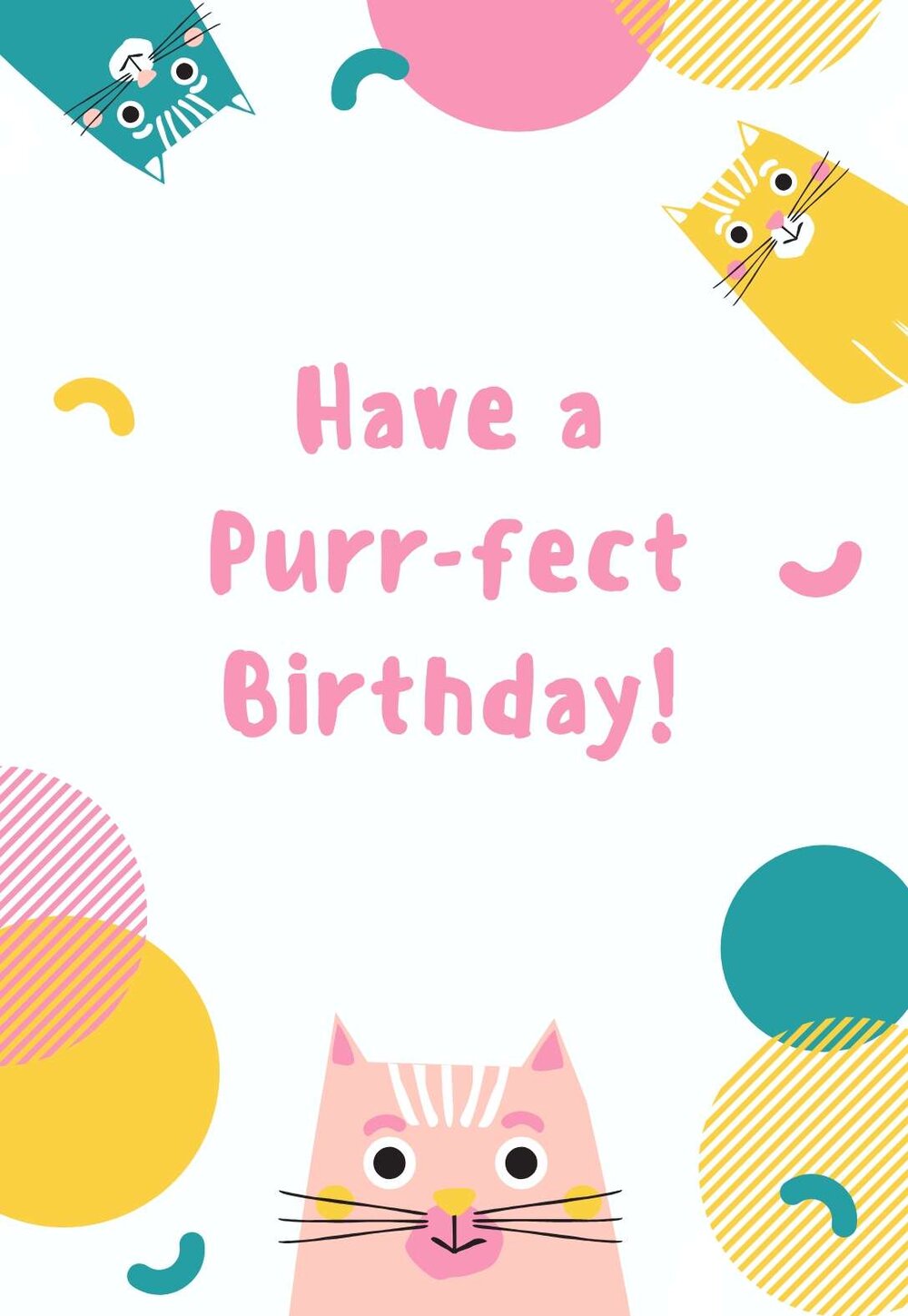 Cat Printable Birthday Cards Printbirthday Cards