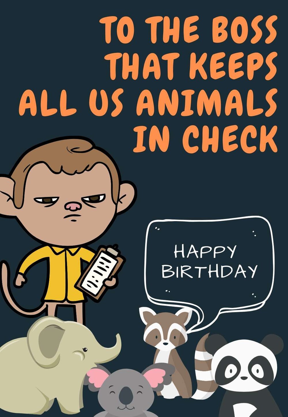 Printable Birthday Card For Boss