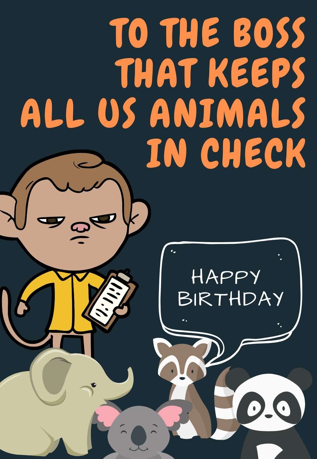 Boss Printable Birthday Cards — PRINTBIRTHDAY.CARDS